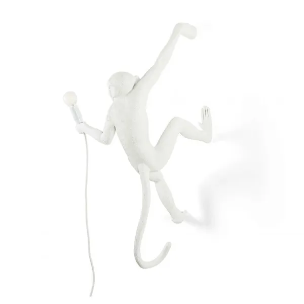 Seletti Lampada in resina Monkey Lamp White