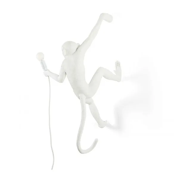 Seletti Lampada in resina Monkey Lamp White