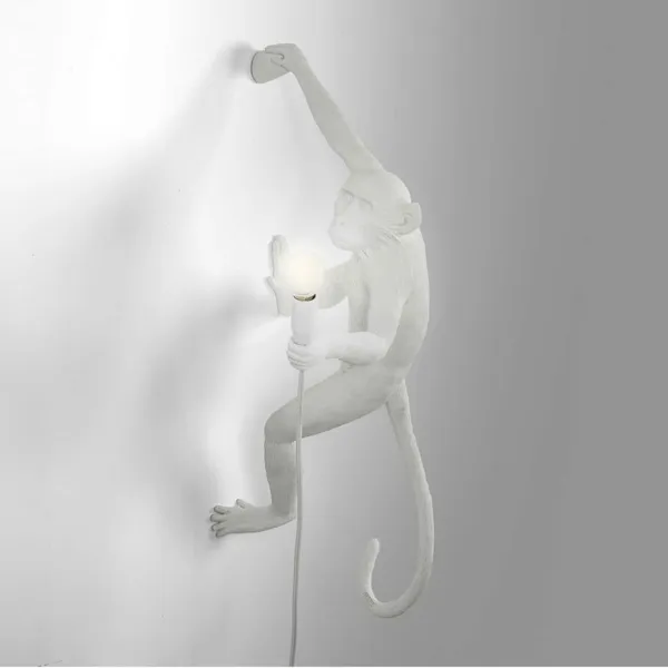 Seletti Lampada in resina Monkey Lamp White 2