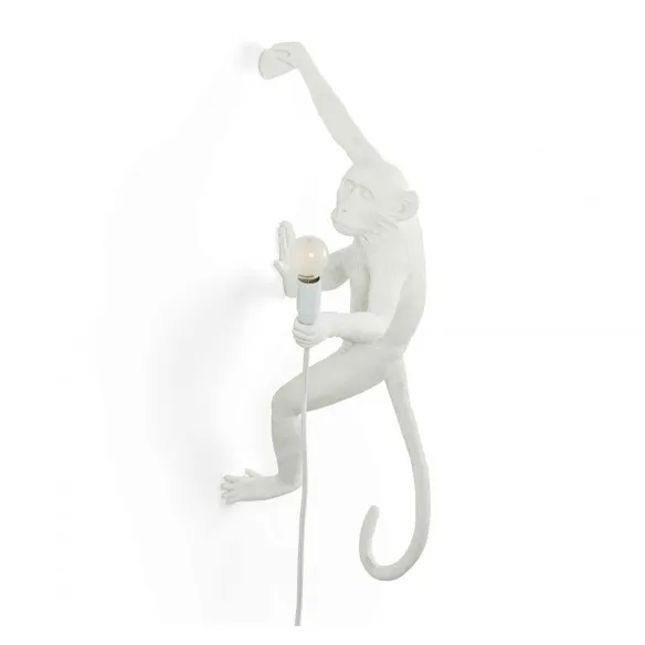 Seletti Lampada in resina Monkey Lamp White