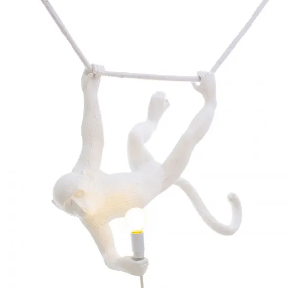 Seletti Lampada in resina Monkey Lamp White