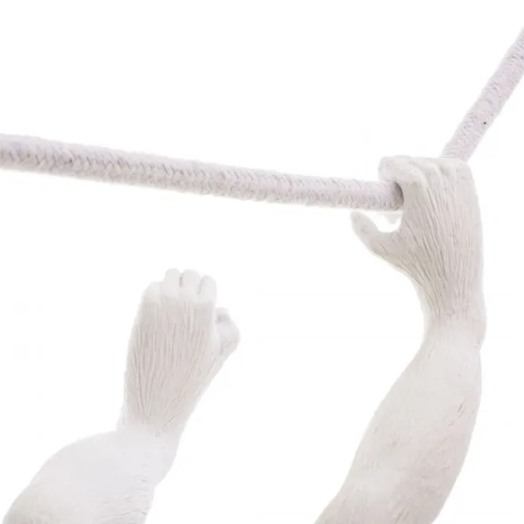 Seletti Lampada in resina Monkey Lamp White