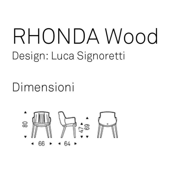Armchair Cattelan Rhonda wood