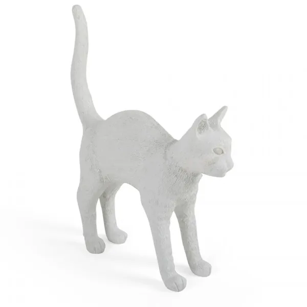 Seletti resin lamp Jobby the Cat white