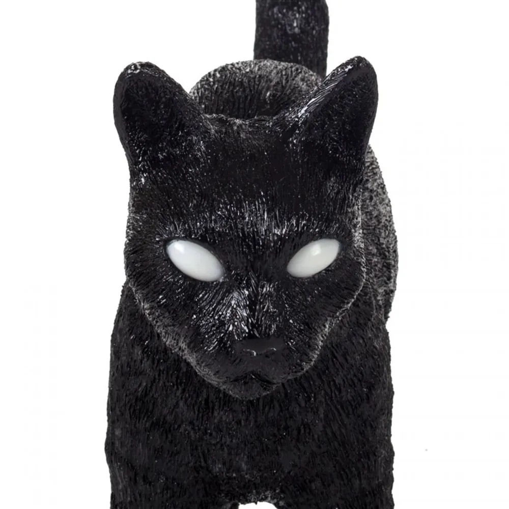 Seletti Lámpara en resina Jobby el Gato Negro