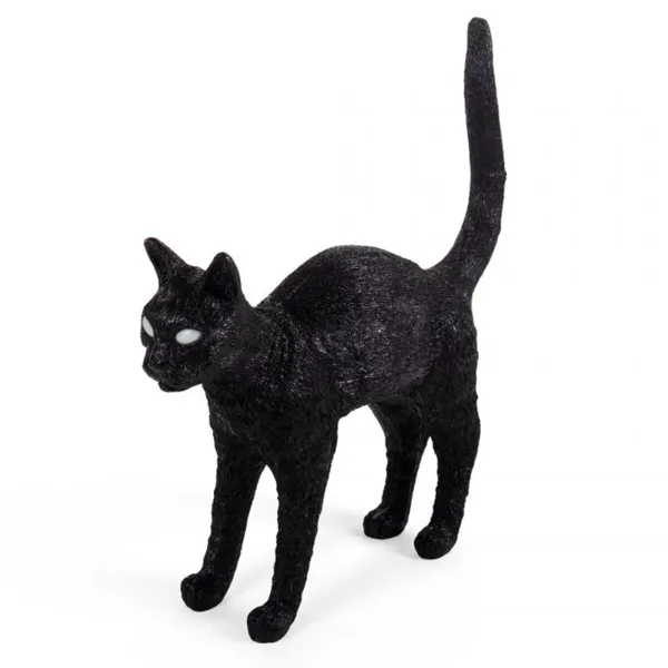 Seletti Lamp in resin Jobby the Cat Black