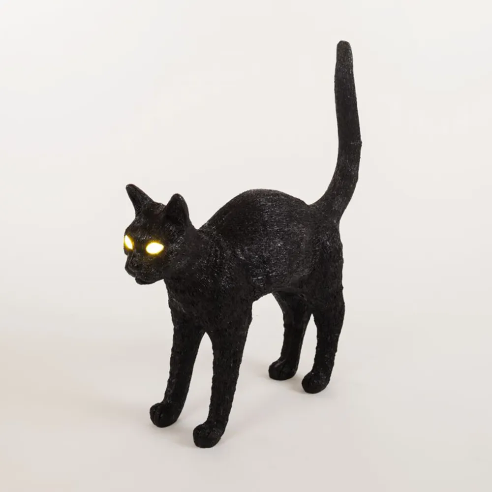 Seletti Lampe en résine Jobby le Chat Noir