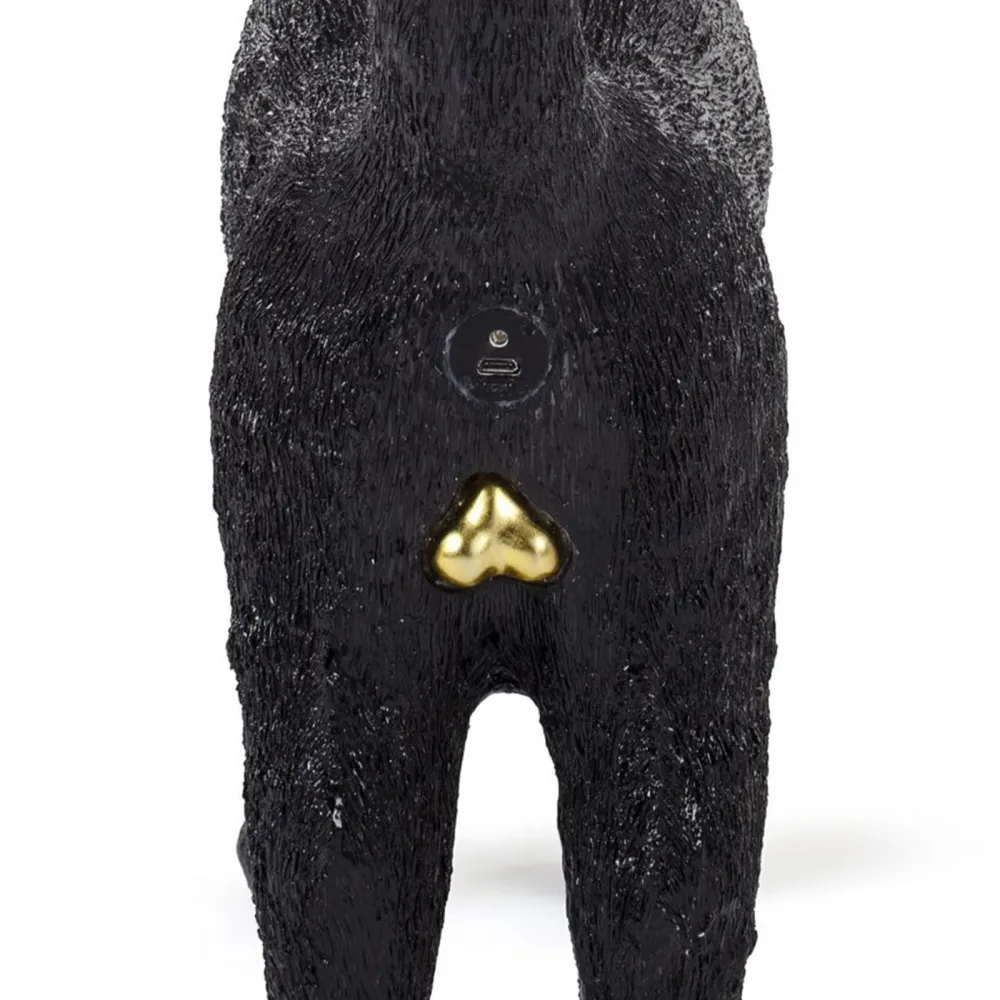 Seletti Lampe aus Harz Jobby the Cat Black