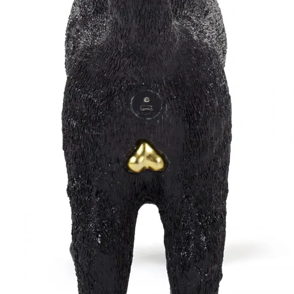 Seletti Lamp in resin Jobby the Cat Black