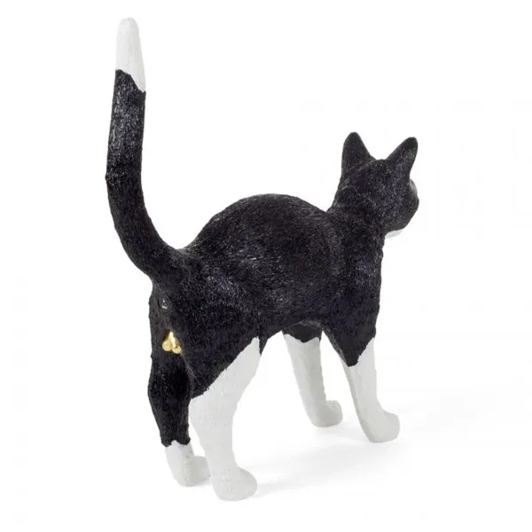 Seletti Lampe Résine Jobby le Chat Noir / Blanc 2
