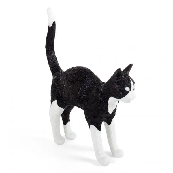 Seletti Resin Lamp Jobby the Cat Black / White