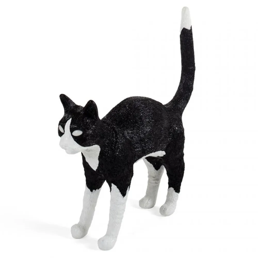 Seletti Lampe Résine Jobby le Chat Noir / Blanc