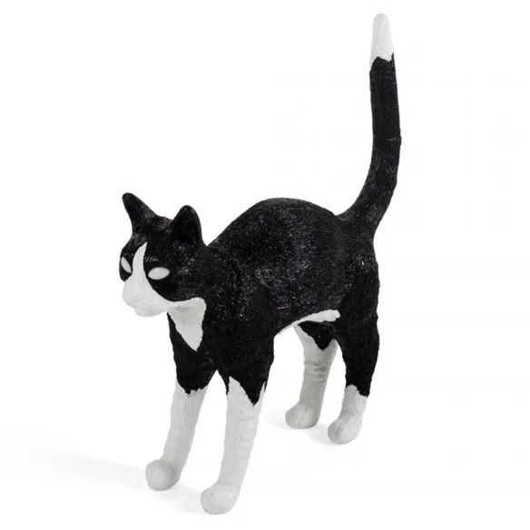 Seletti Lampe Résine Jobby le Chat Noir / Blanc
