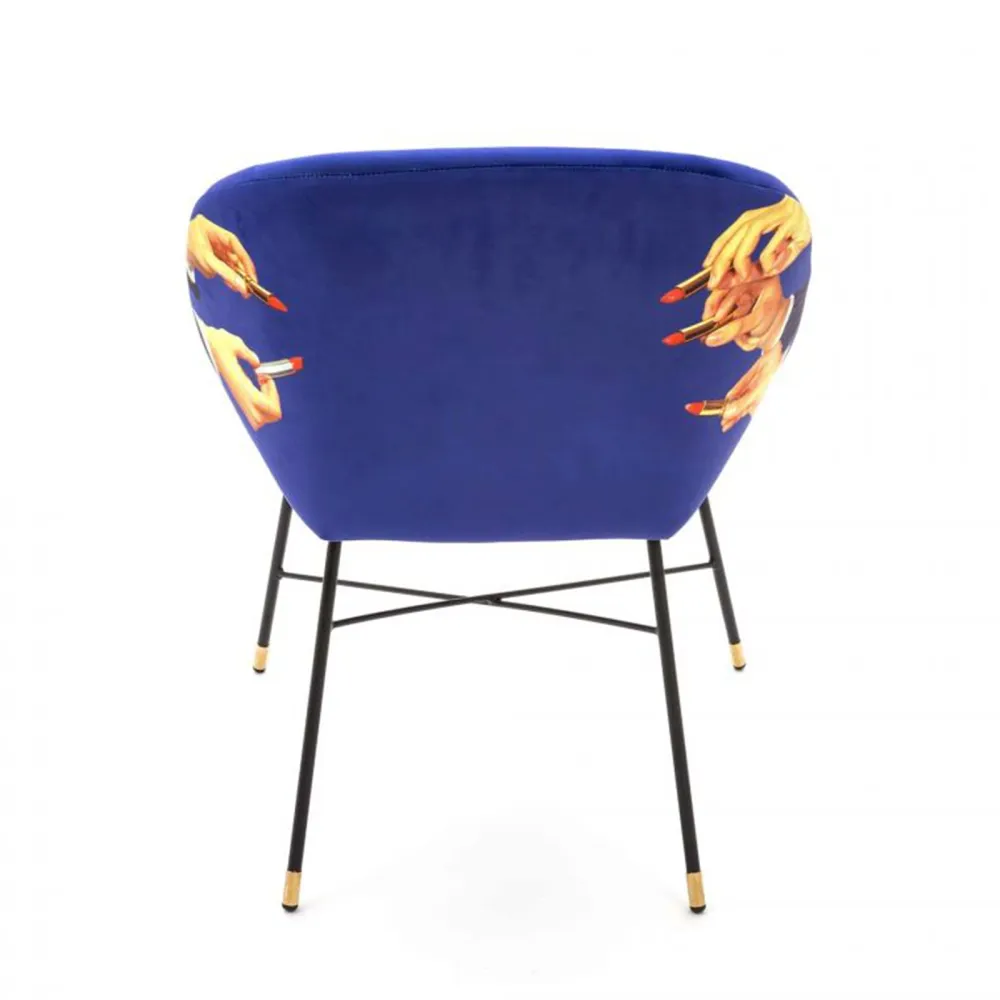 Seletti Upholstered Chair Toiletpaper Lipsticks