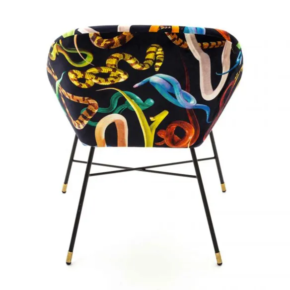 Seletti Chaise rembourrée Toiletpaper Snakes