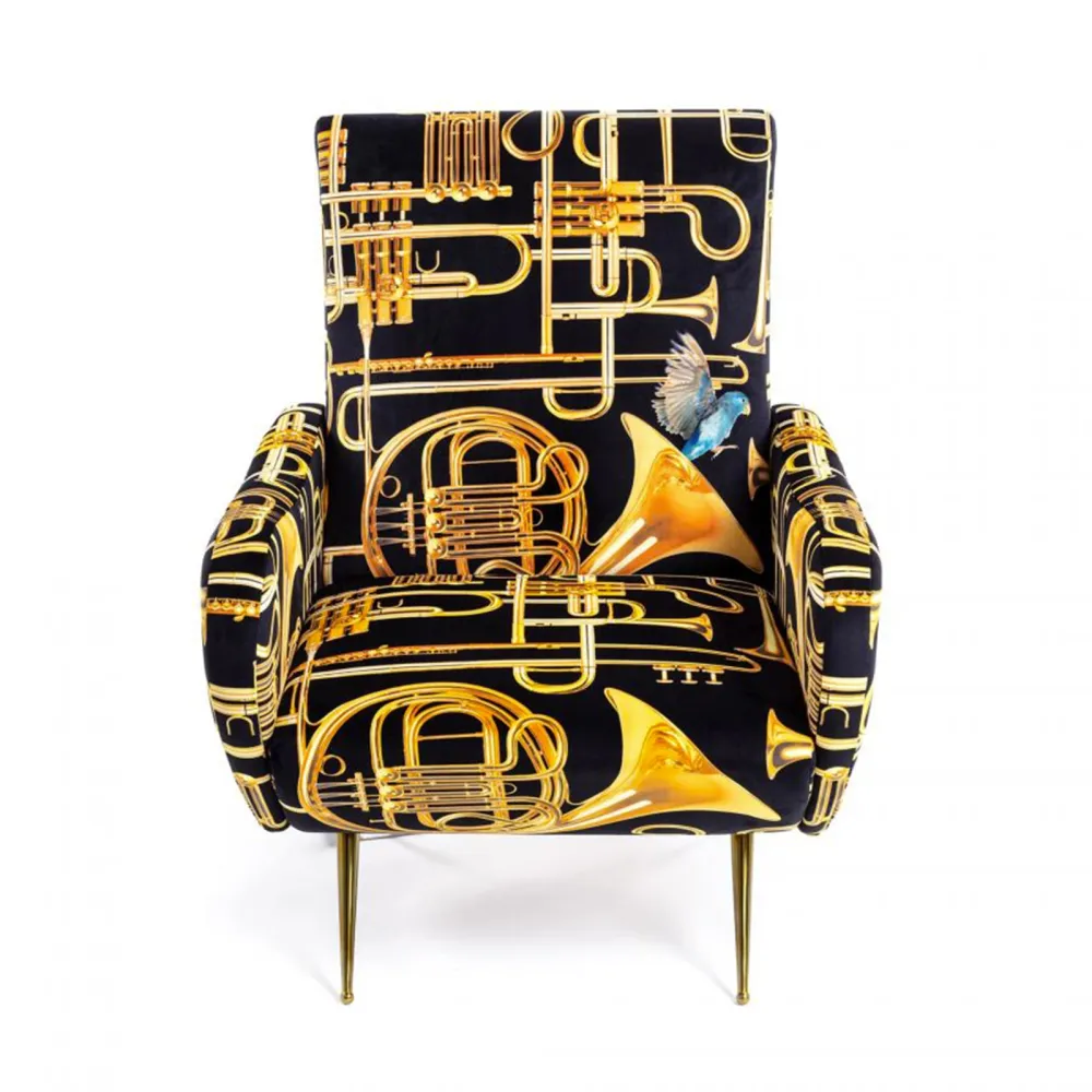 Seletti Sillón Tapizado Toiletpaper Trumpets