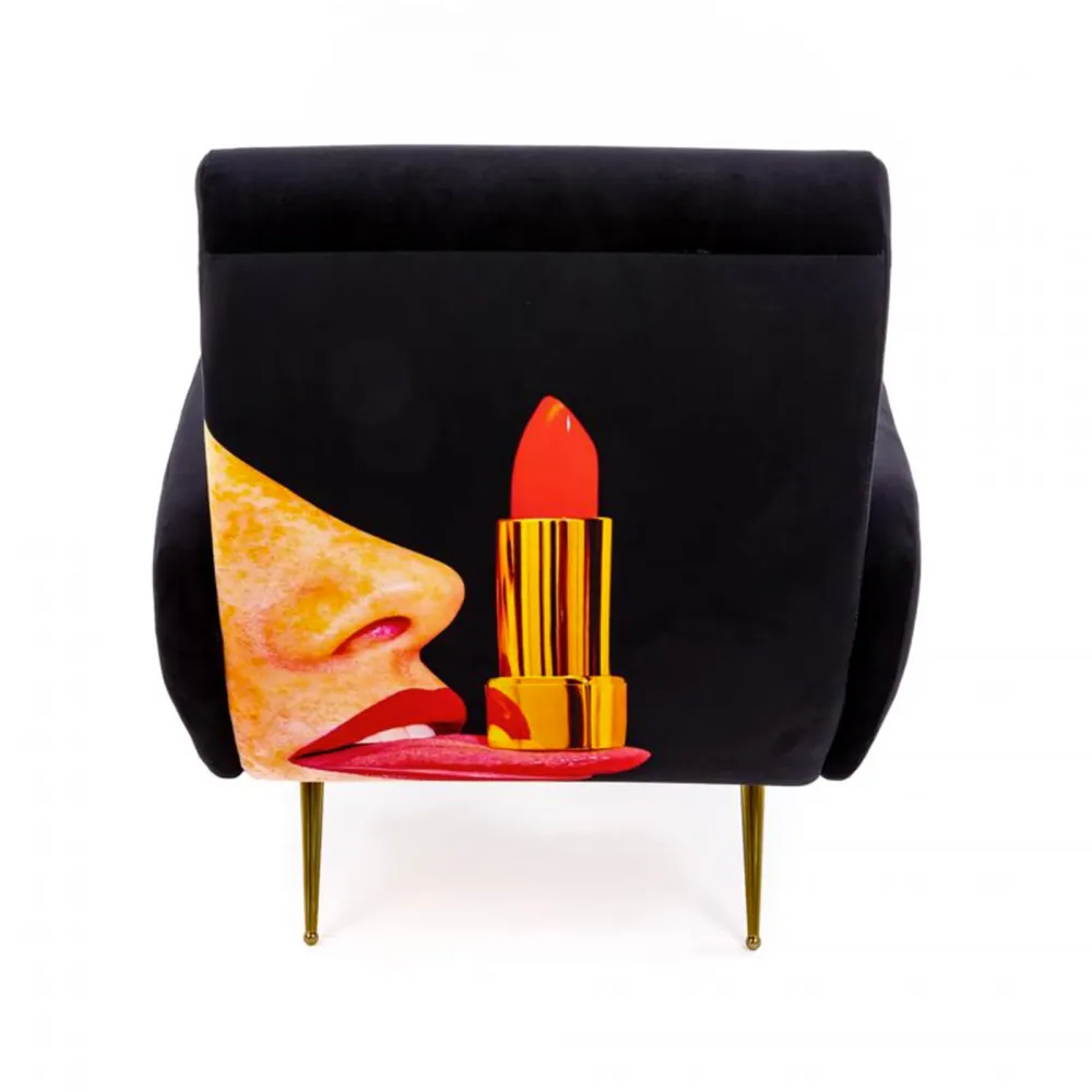 Seletti Fauteuil rembourré Toiletpaper Tongue