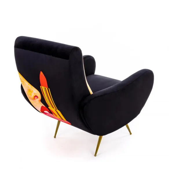Seletti Upholstered Armchair Toiletpaper Tongue