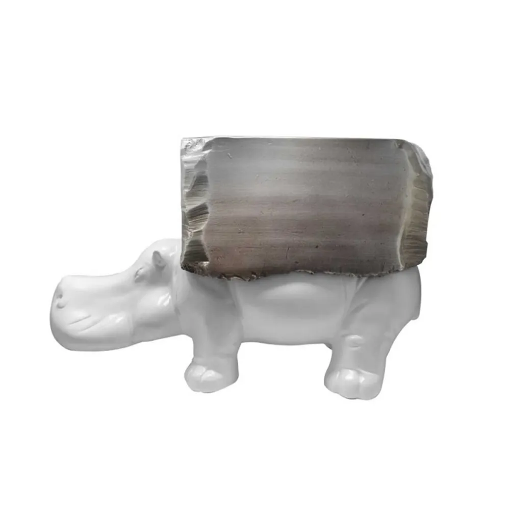 Adriani & Rossi Hippo Wagon Nilpferd aus Keramik