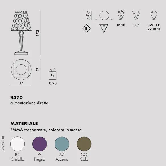 Kartell Big Battery Lampada da tavolo