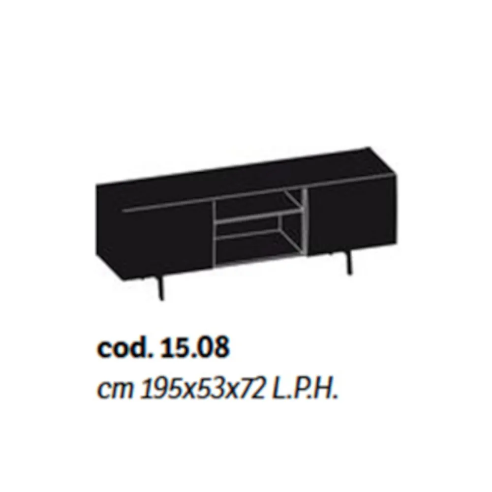 Aparador Bontempi Amsterdam con compartimento abierto