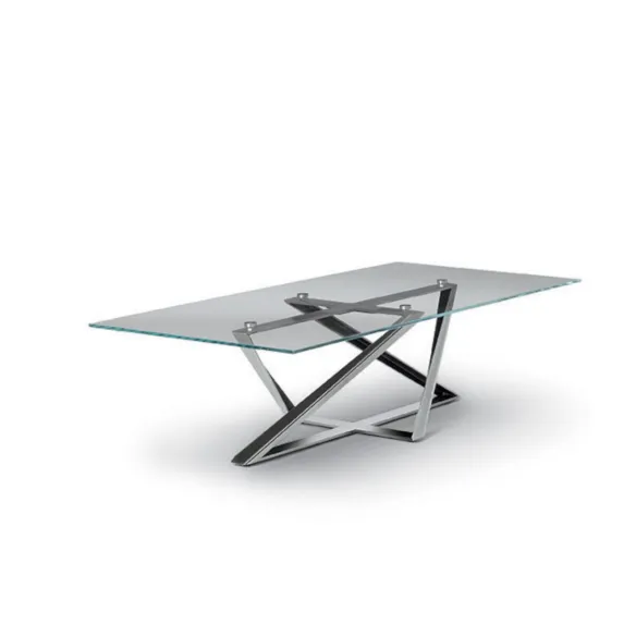 Mesa rectangular Bontempi Millennium Clear