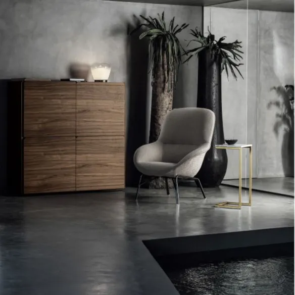 Sillón con estructura de acero Bontempi Long Island