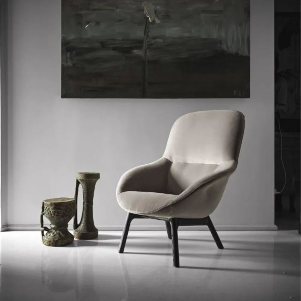 Armchair with wooden structure Bontempi Long Island