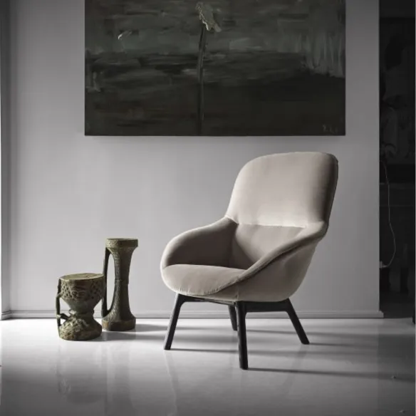 Fauteuil avec structure en bois Bontempi Long Island