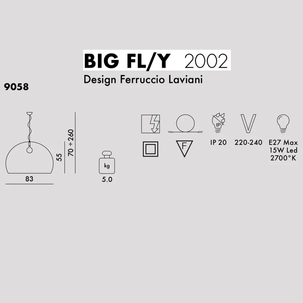 Kartell Big Fl/y Pendelleuchte