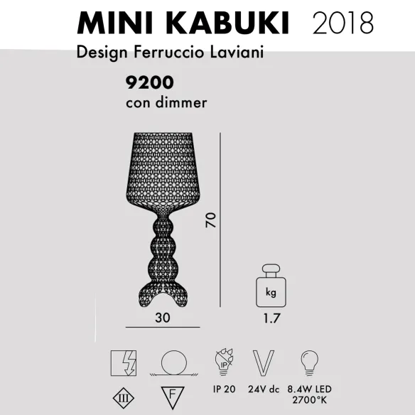 Kartell Mini Kabuki Tischlampe
