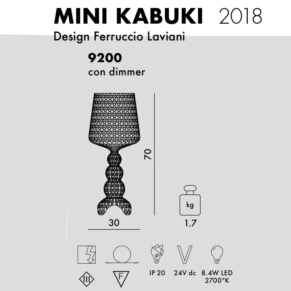 Kartell Mini Kabuki Lámpara de mesa