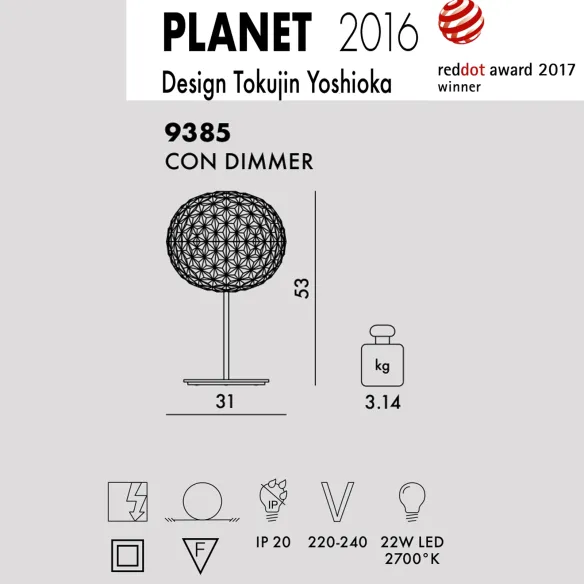 Kartell Planet Stelo Tischlampe