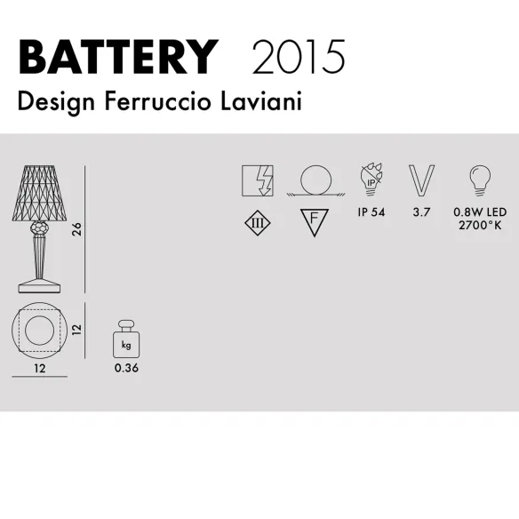 Kartell Big Battery Lampe de table