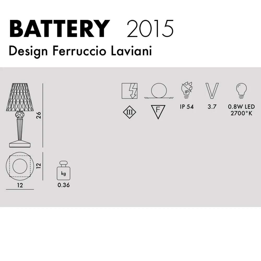 Kartell Big Battery Lampe de table
