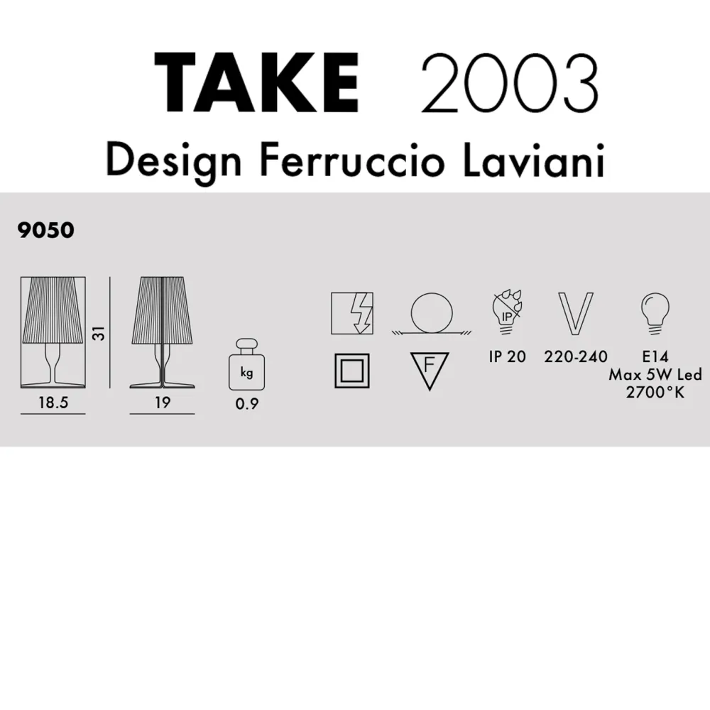 Kartell Take Lampe de table