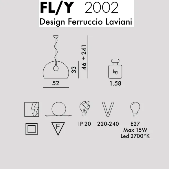 Kartell Fl/y Pendelleuchte