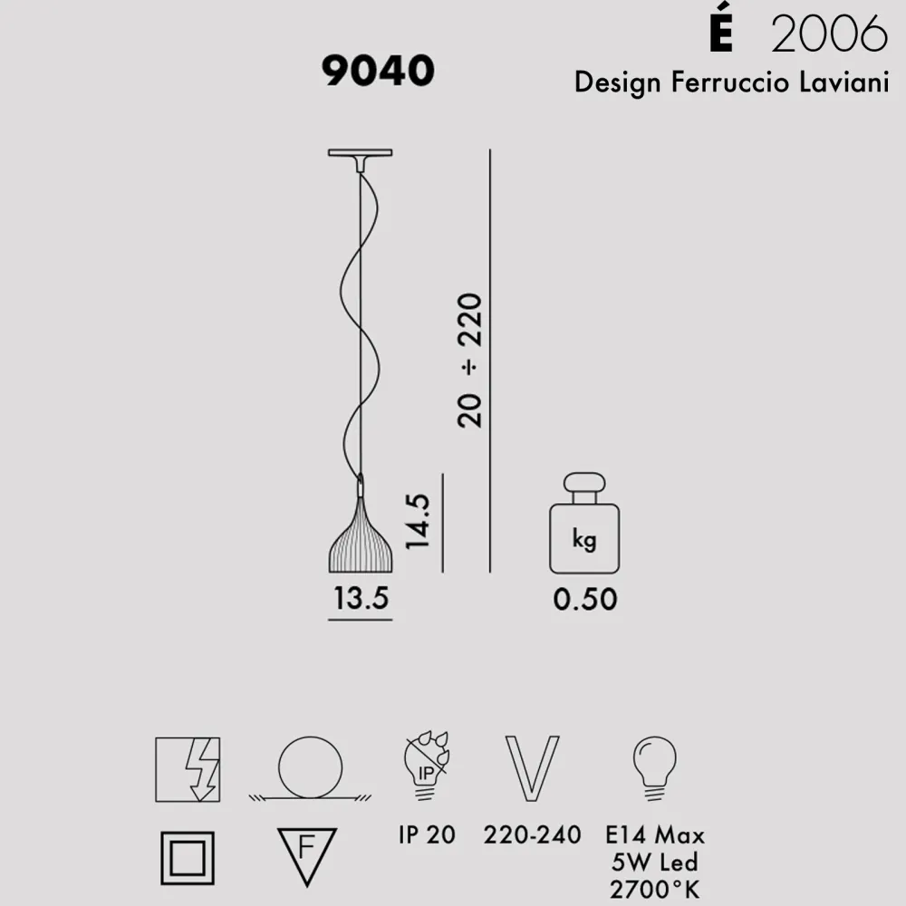 Kartell E' Lampada a sospensione