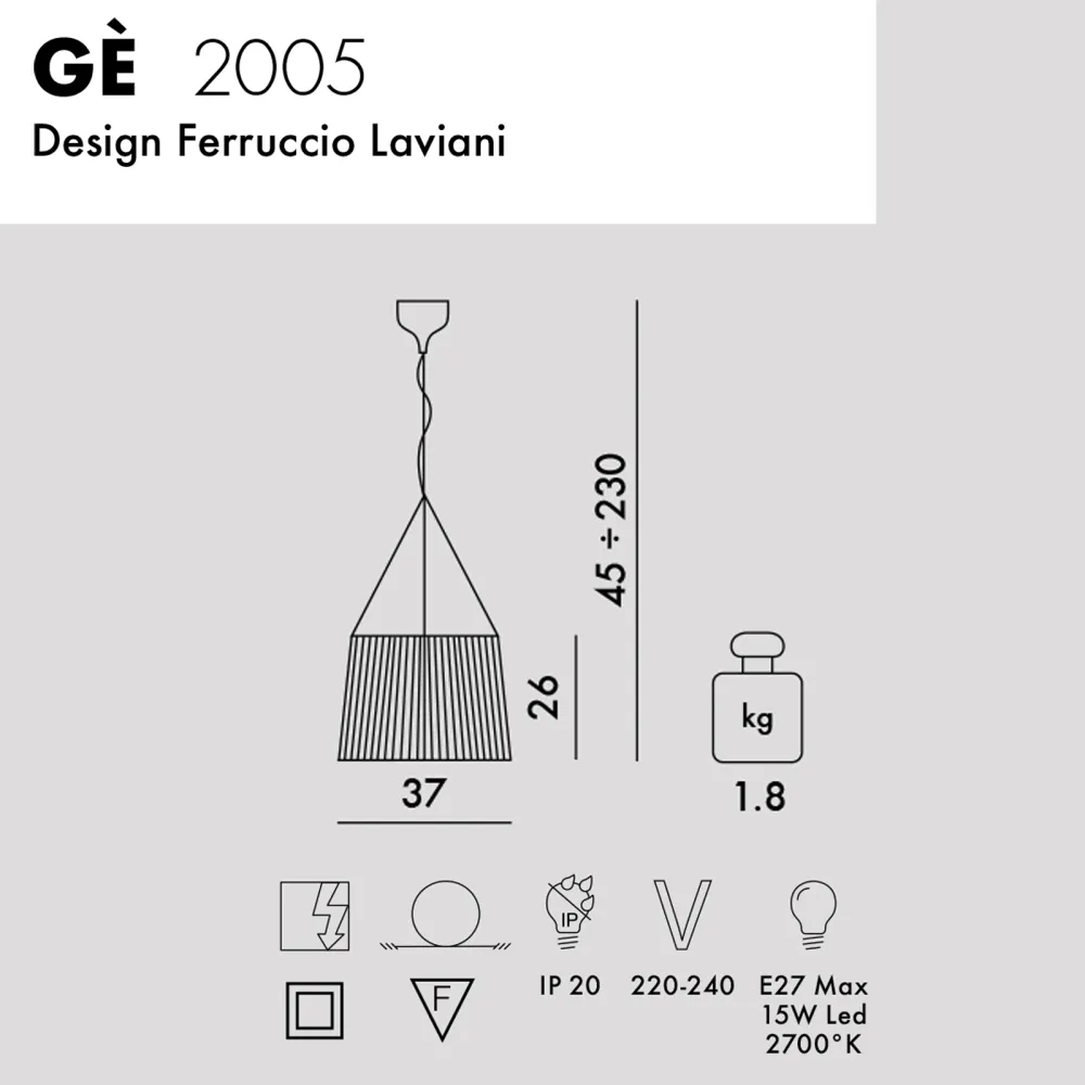 Kartell Ge' Lampe à suspension