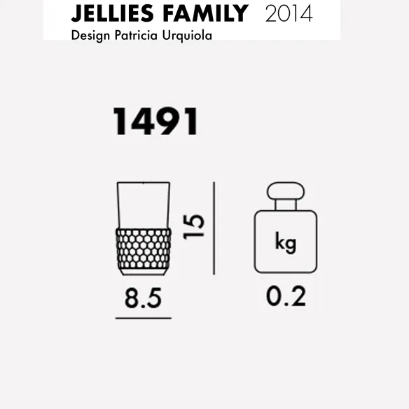 Kartell Long Drink Jellies Set 4 Vasos
