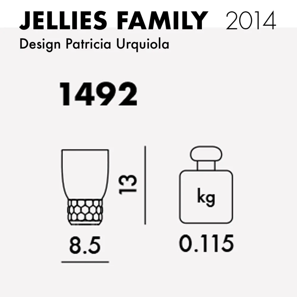 Kartell Long Drink Jellies Set mit 4 Wassergläsern