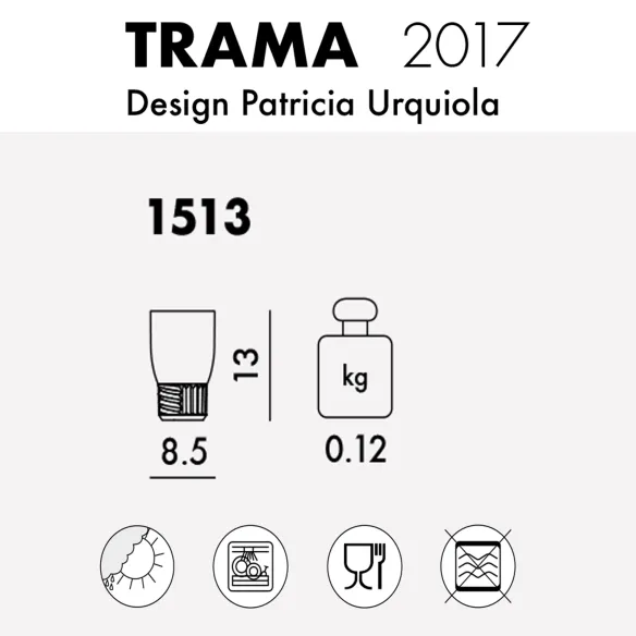 Kartell Trama Set mit 4 Wassergläsern