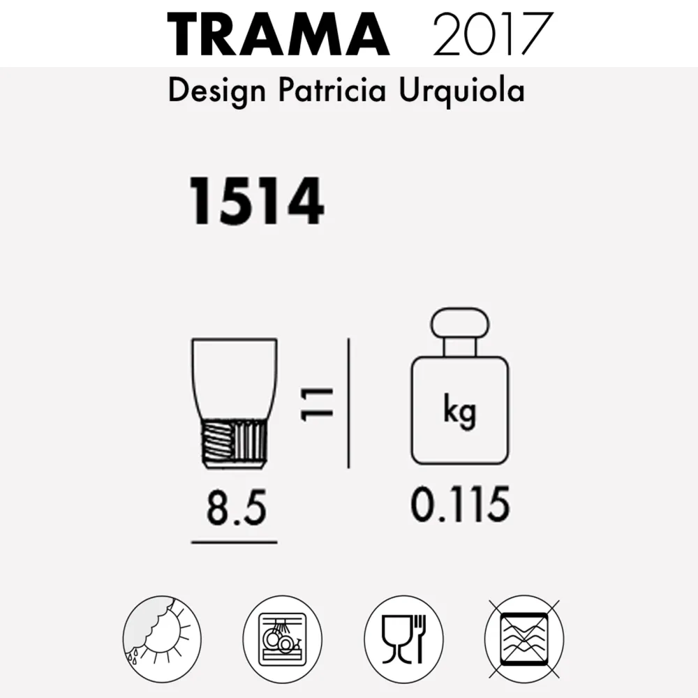 Kartell Trama Set 4 Bicchieri Vino