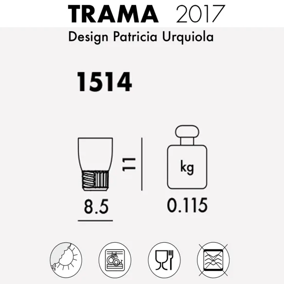 Kartell Trama Set mit 4 Weingläsern