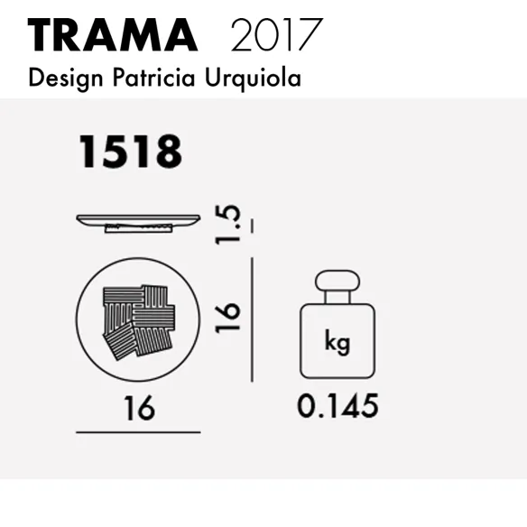 Kartell Trama Set 4 piatti da frutta