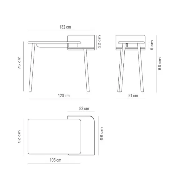 Scrivania Discipline Cut Desk