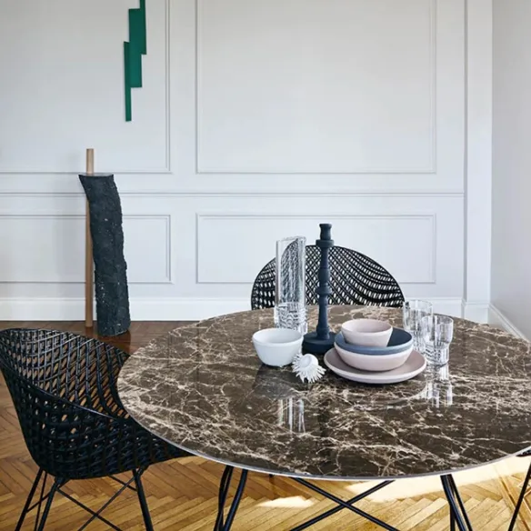 Kartell Glossy Marble Runder Tisch