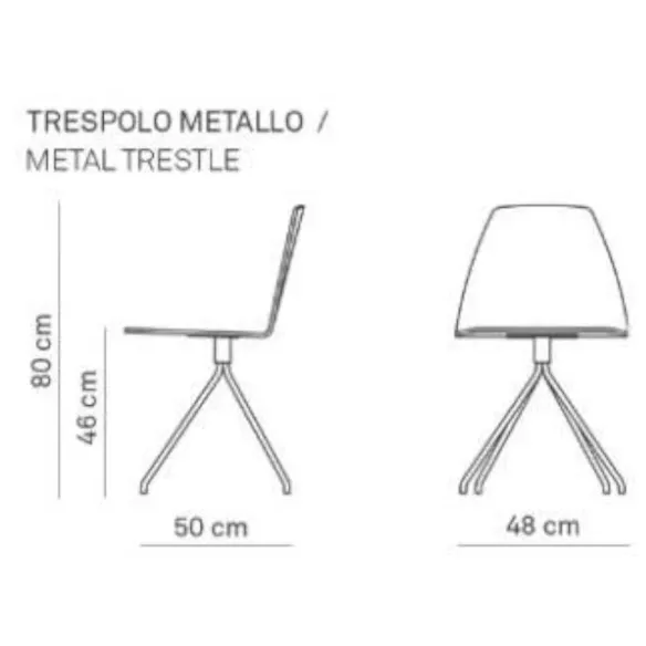 Sedia Discipline Sila Trestle Upholstere