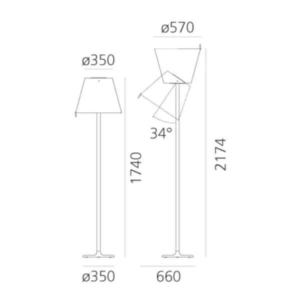 Lampada da terra Artemide Melampo Mega
