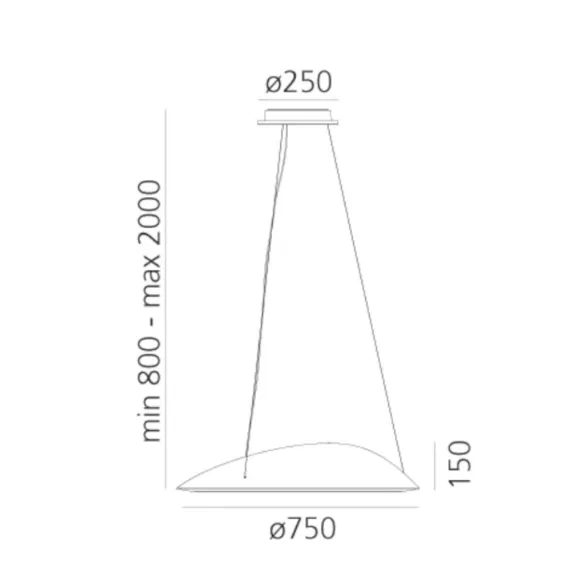 Lampada a sospensione Artemide Ameluna